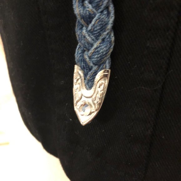 Sz S Watch LA Vintage 90’s Black Denim Vest - Picture 9 of 16